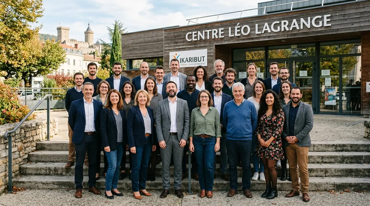 Membres du bureau exécutif et équipe d'animation de l'association IKARIBUT à Foix